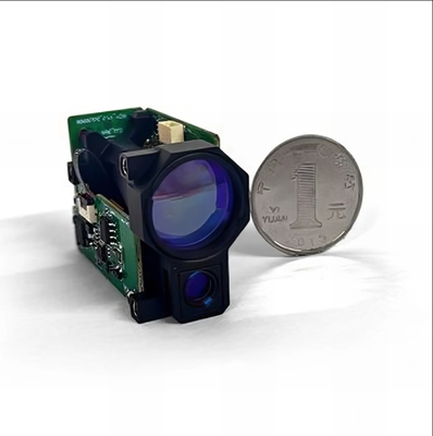 Modulo Laser Range Finder, 1535nm, circuito di controllo, alimentazione continua, sistema ottico.